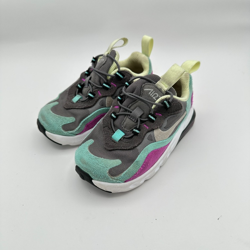 Nike Air Max 270 RT TD Sneakers Kids Size 7C Suede School Athletic Streetwear
